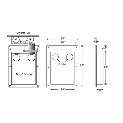 Builder's Best Saf-T-Duct Recessed Dryer Vent Outlet Box, White - view 5