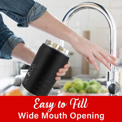 Brentwood Geojug 64 Oz. Vacuum-Insulated Stainless Steel Water Jug - Black - view 6