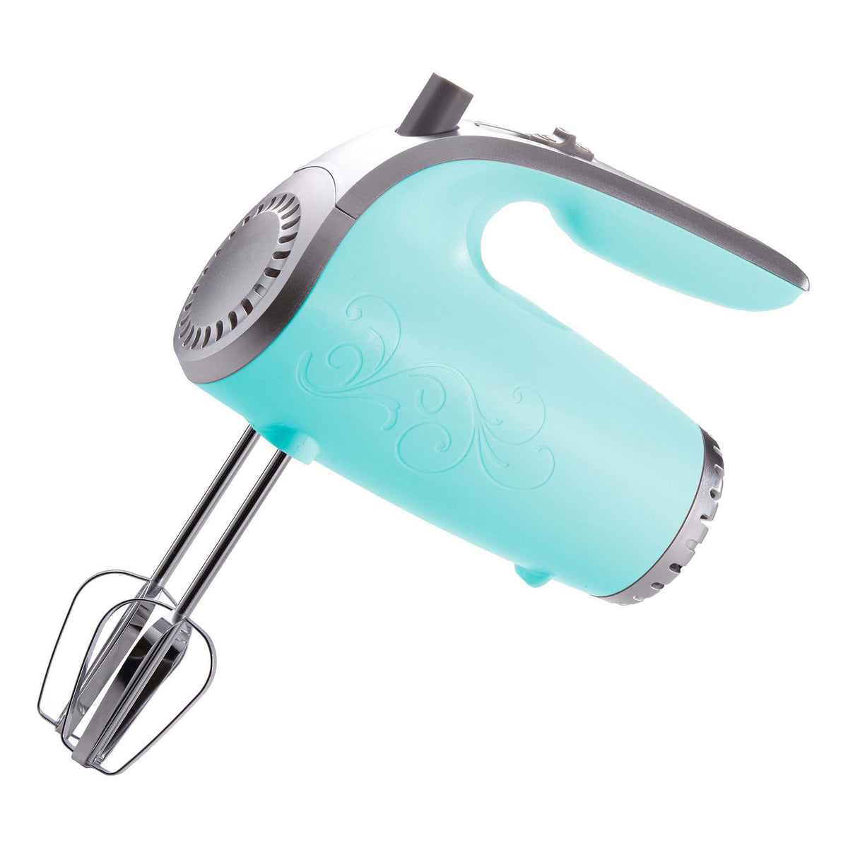 Brentwood Lightweight 5-Speed Electric Hand Mixer with Chrome Beaters, 150W, Blue