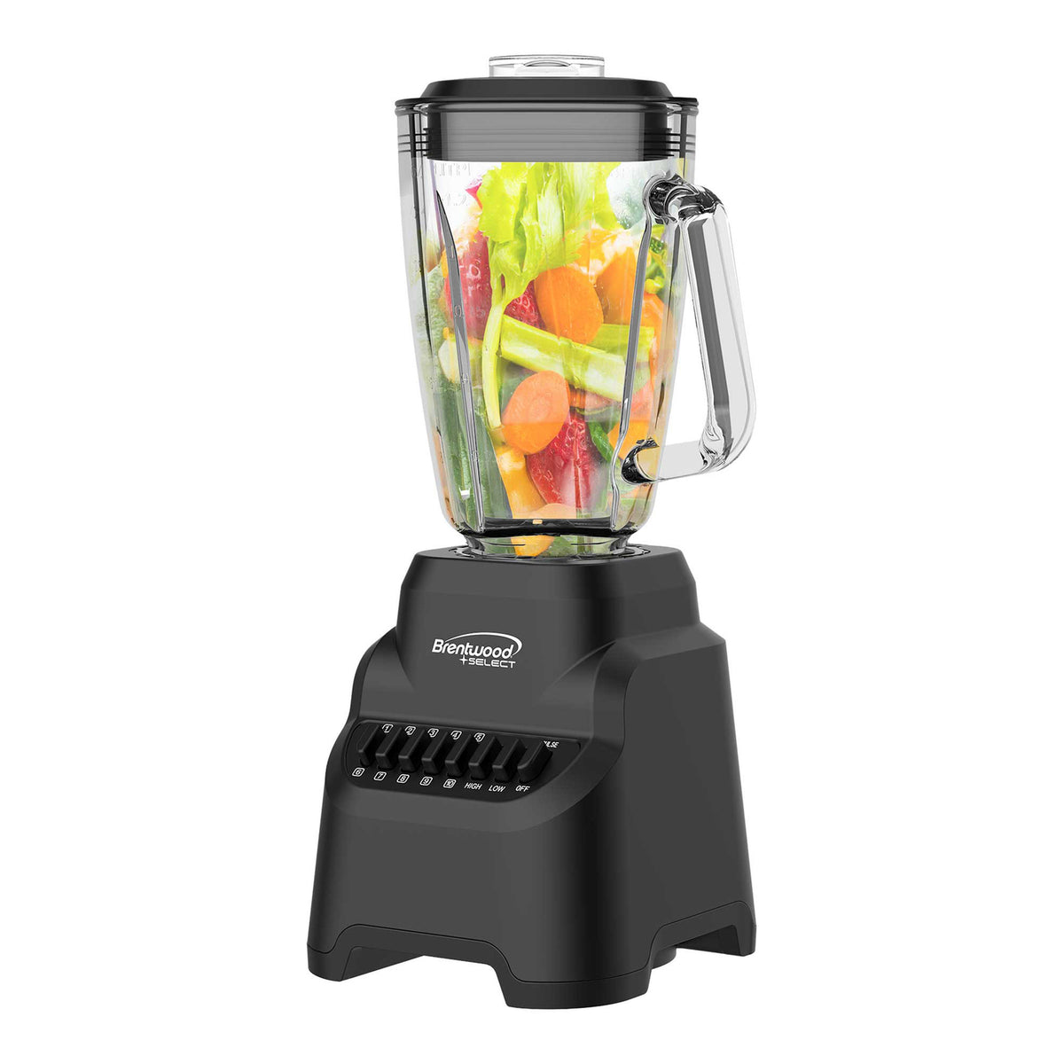 Brentwood Select 5.3-Cup 500W 10-Speed Glass Jar Blender, Black