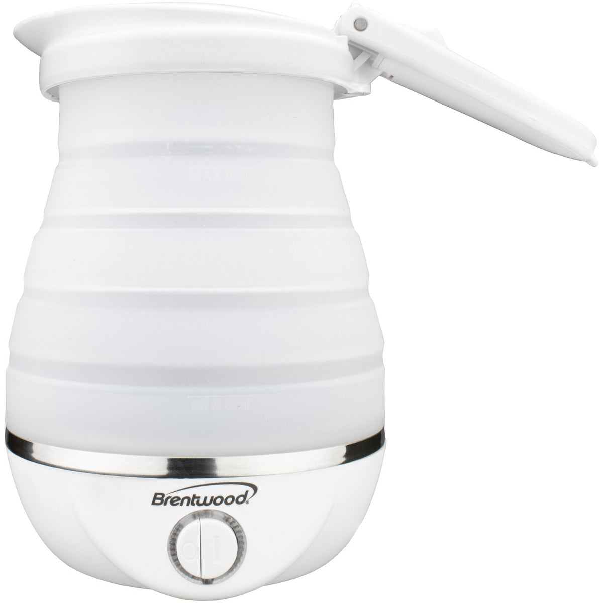 Brentwood Collapsible Dual-Voltage Travel Electric Kettle, 0.8 L, White