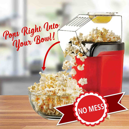 Brentwood 8-Cup 1,200W Hot Air Popcorn Maker, Red - view 4