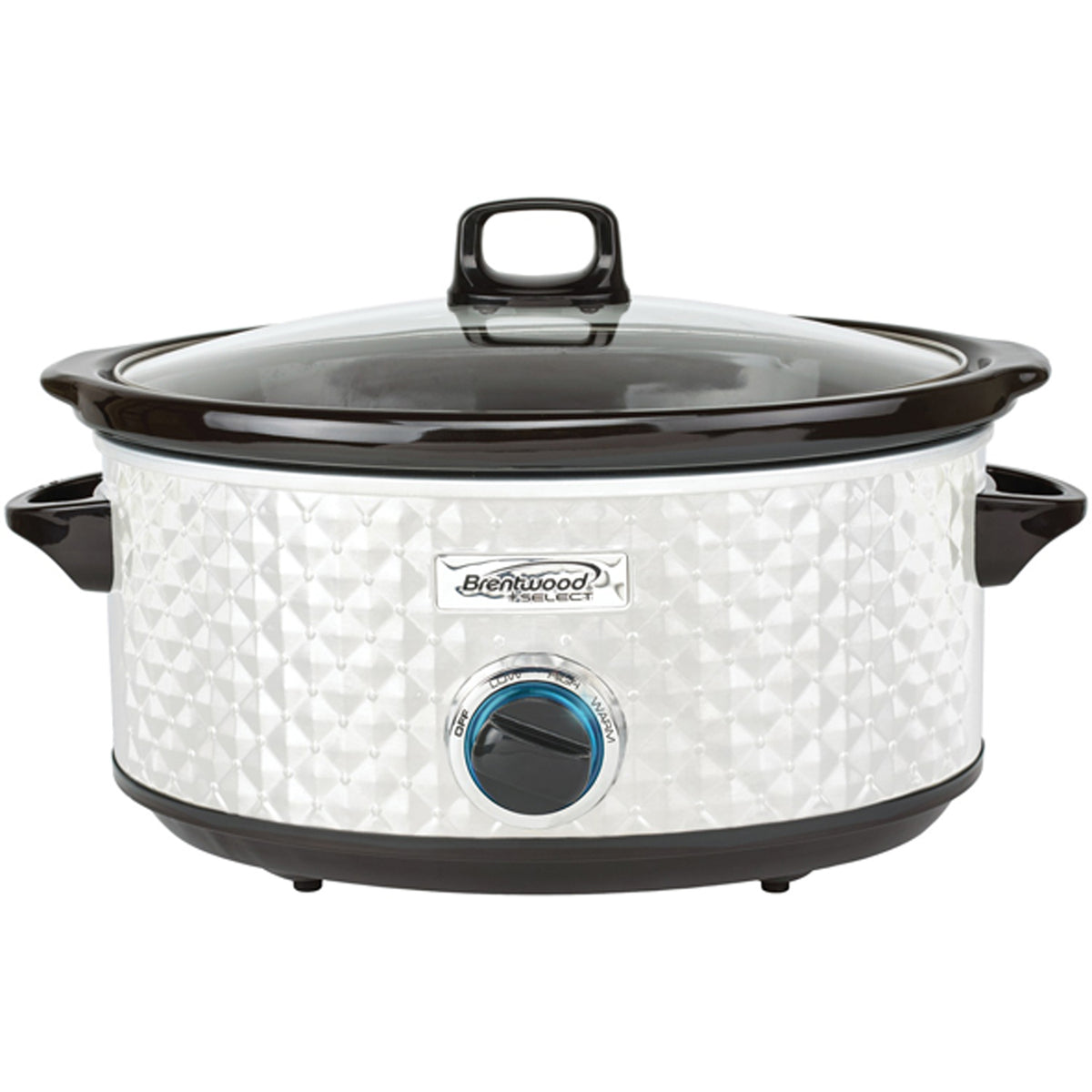 Brentwood Select 7-Qt. Slow Cooker with Removable Ceramic Pot, Pearl White