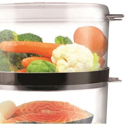 Brentwood 5-Qt. 2-Tier Electric Food Steamer with 60-Min Timer, 400W - view 9