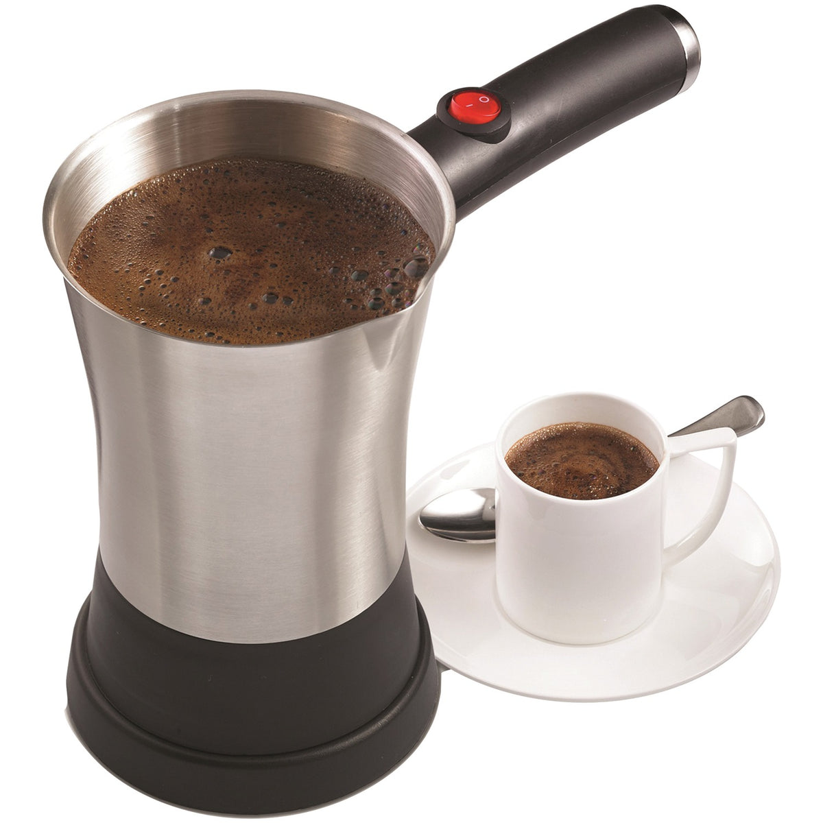 Brentwood 4-Cup 800W Electric Turkish Coffee Maker, Stainless Steel - view 2