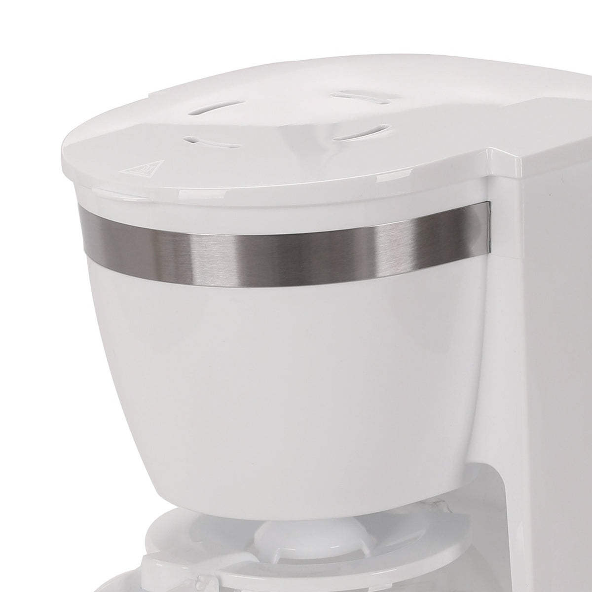 Brentwood 10-Cup Programmable Digital Coffee Maker with Pause & Serve, White - view 4