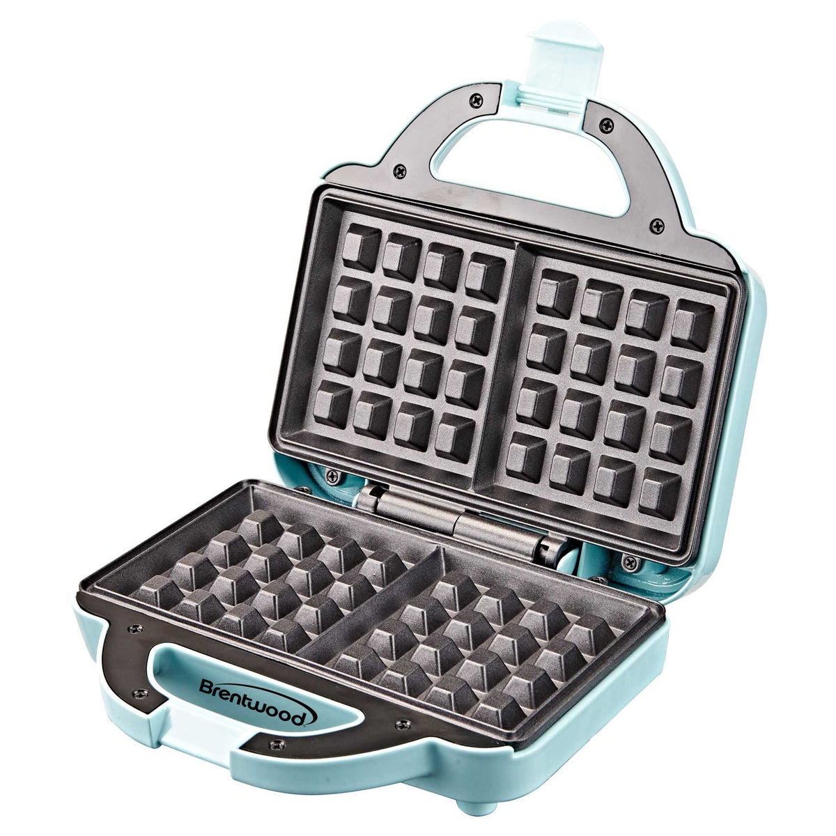 Brentwood Couture Purse 1,080W Nonstick Dual Waffle Maker, Blue - view 5