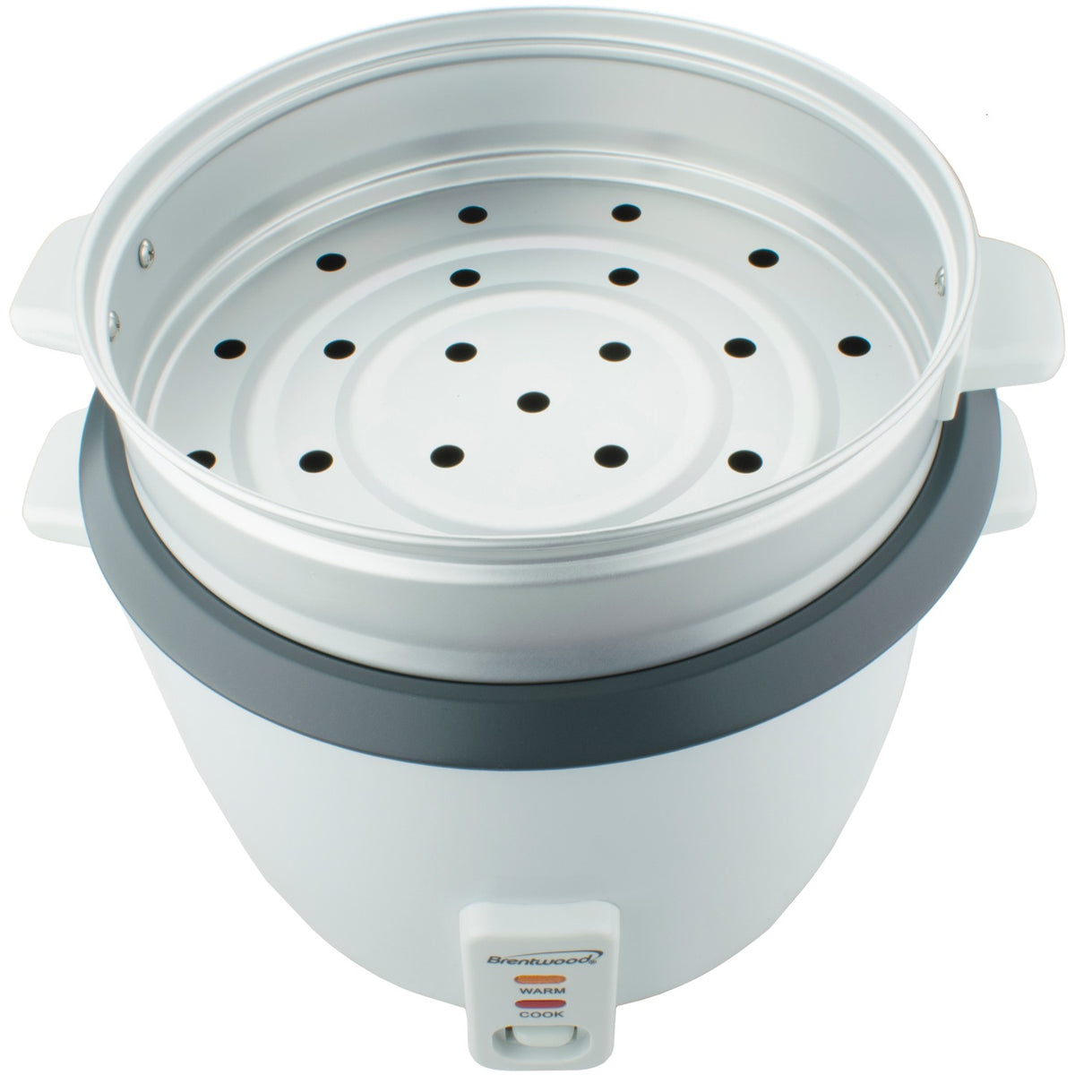 Brentwood 20-Cup (Uncooked) Electric Rice Cooker & Food Steamer with Auto Warm, White - view 5