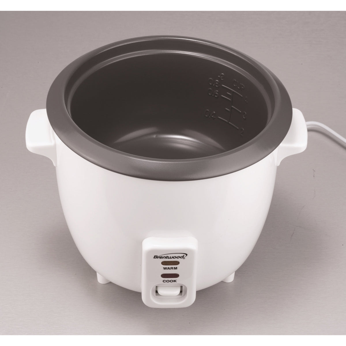 Brentwood 20-Cup (Uncooked) Electric Rice Cooker & Food Steamer with Auto Warm, White - view 9