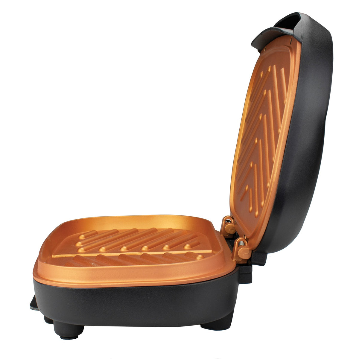 Brentwood 2-Serving Nonstick Copper Indoor Grill & Panini Press, 750W, Black - view 2