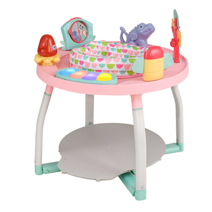 5-in-1 Baby Activity Center Interactive Bounce Seat with Removable Toys-Blue - Pink