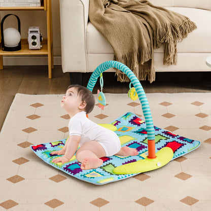 4-in-1 Baby Bouncer Activity Center with 3 Adjustable Heights-Green