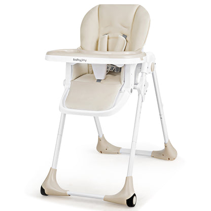 3-In-1 Convertible Baby High Chair for Toddlers-Purple - Beige