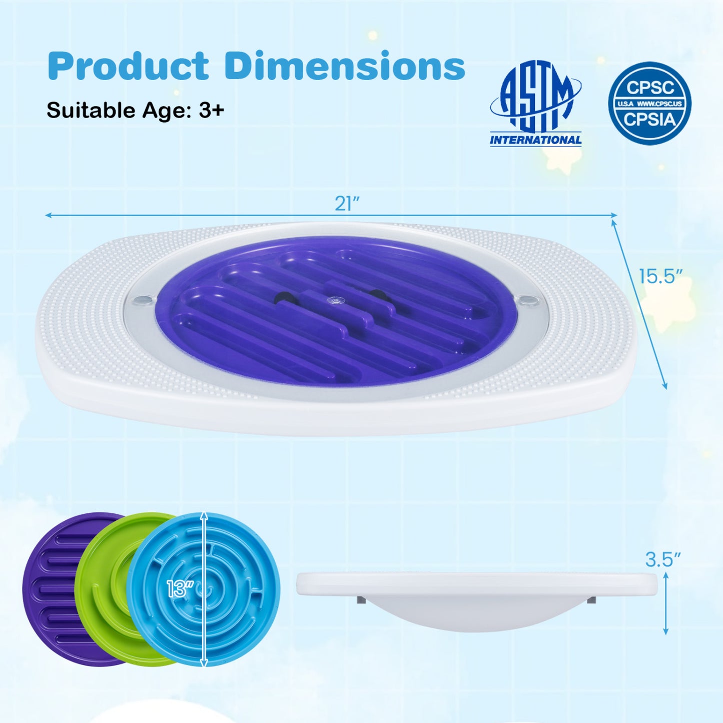 Balance Board Maze for Kids with 3 Difficulty Levels