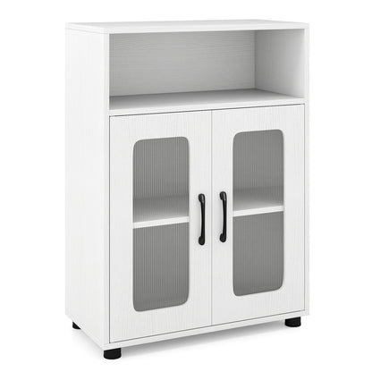 Bathroom Cabinet Freestanding Cabinet with 2 Doors and 3-Level Adjustable Shelf
