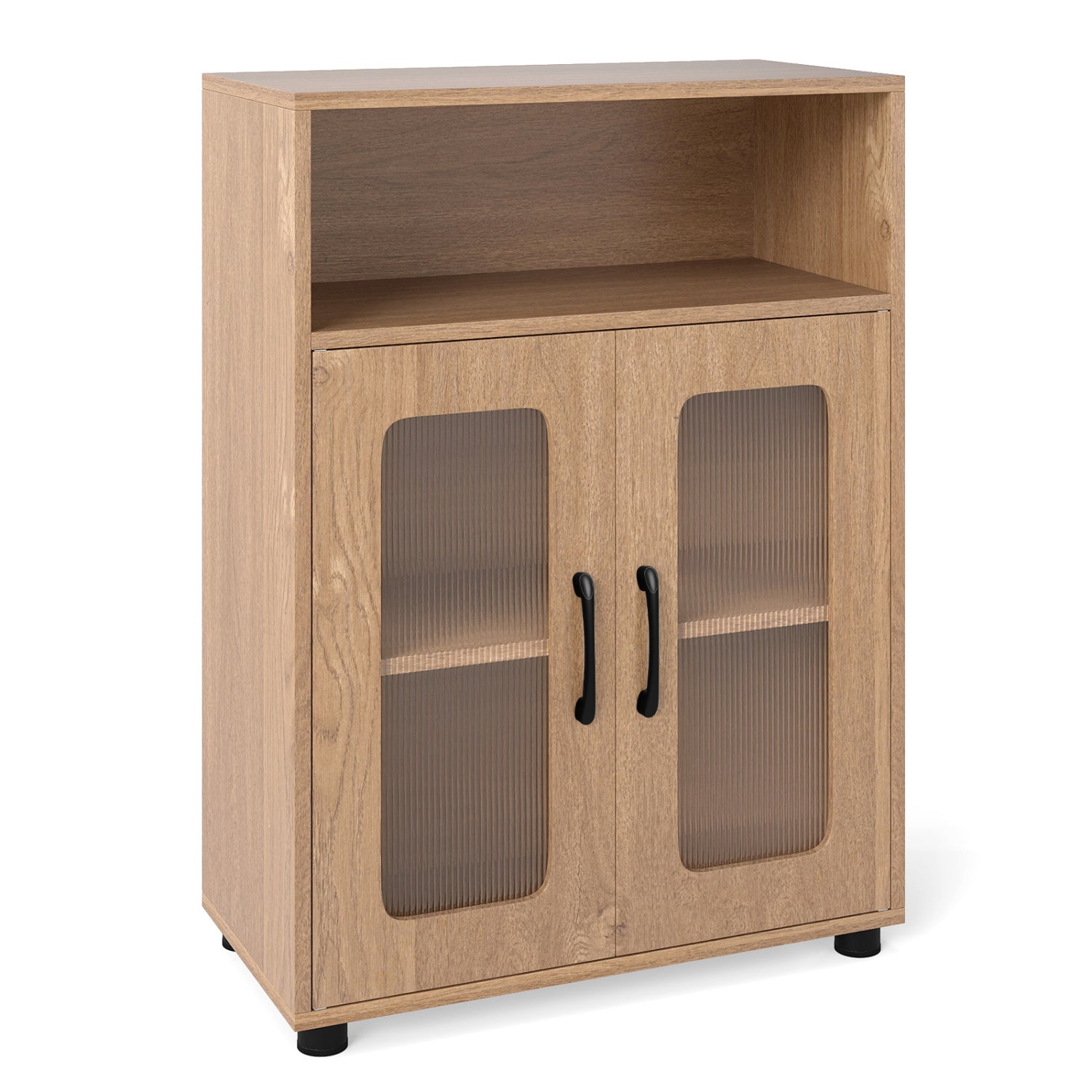 Bathroom Cabinet Freestanding Cabinet with 2 Doors and 3-Level Adjustable Shelf