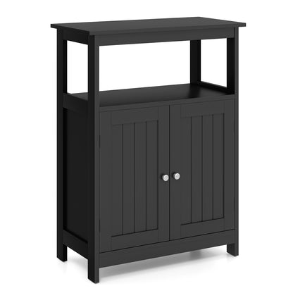 Bathroom Floor Cabinet Freestanding Storage Organizer with Open Compartment