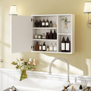 Bathroom Medicine Cabinet with Single Mirror Door-White