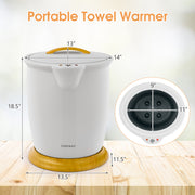 Bathroom Towel Warmer Bucket with Fragrance Holder and Auto Shut-White - Gray