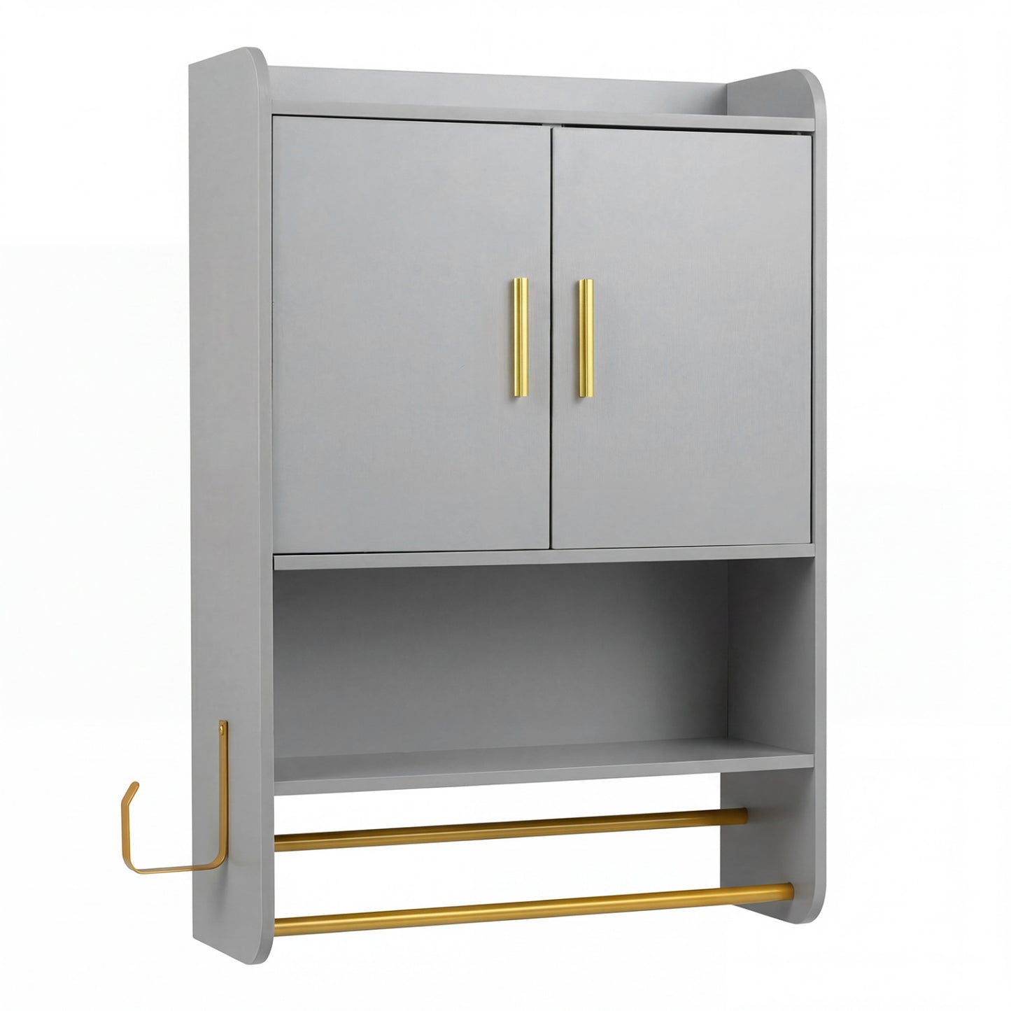 Bathroom Wall Cabinet Wall Mounted Medicine Cabinet with Towel Bars