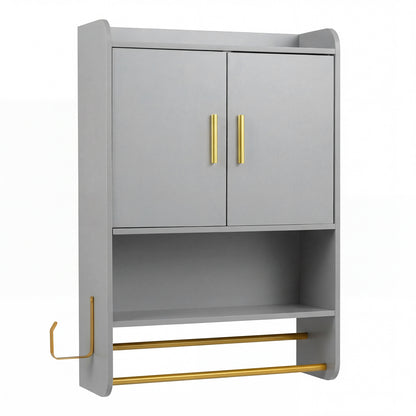 Bathroom Wall Cabinet Wall Mounted Medicine Cabinet with Towel Bars