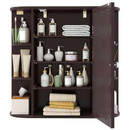 Bathroom Wall Cabinet with Mirror Door and Adjustable Shelves