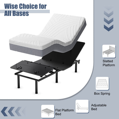 Bed Mattress Gel Memory Foam Convoluted Foam for Adjustable Bed-10 inches