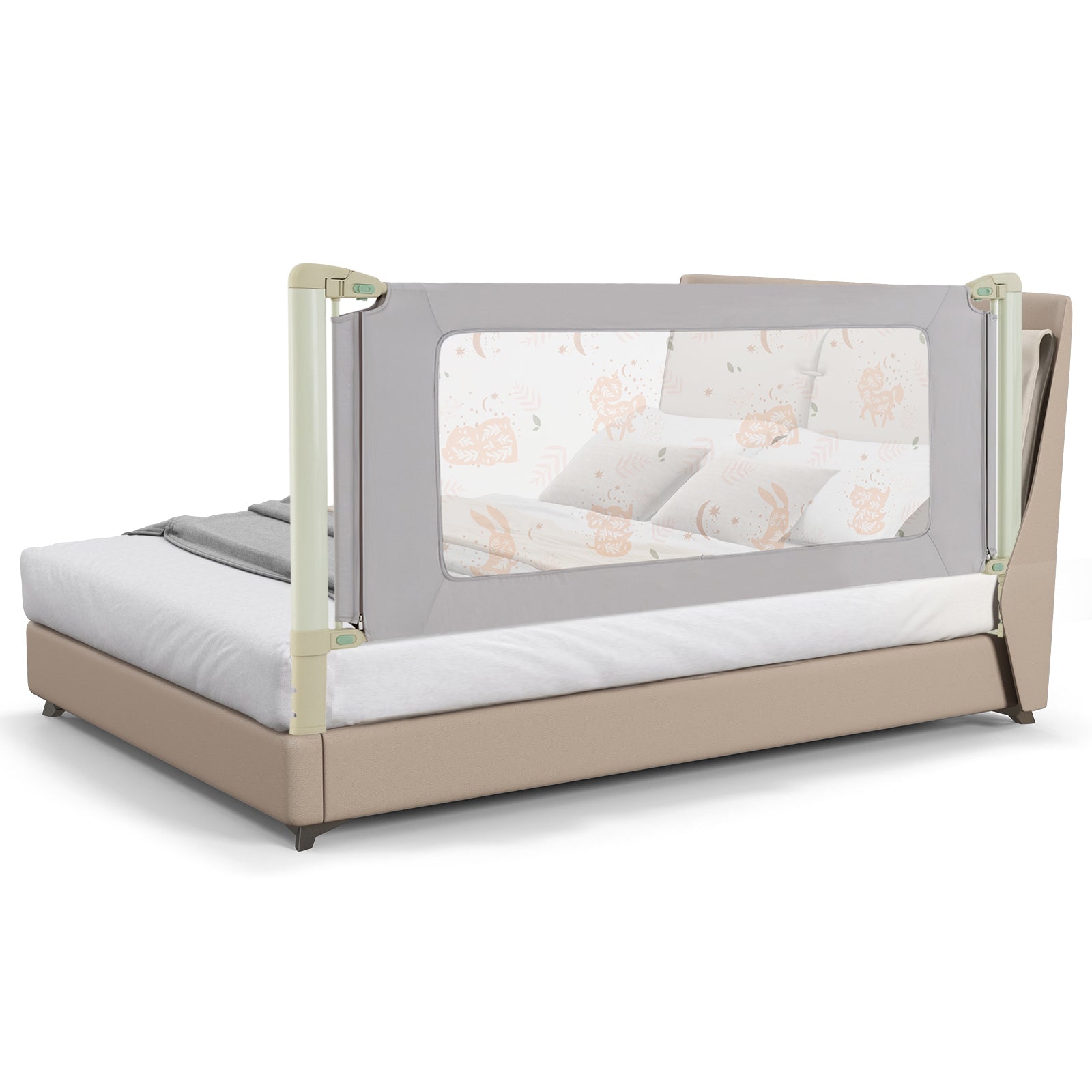 Vertical Lifting Bed Rail for Toddlers with Double Lock-70 inch - 79 Inch