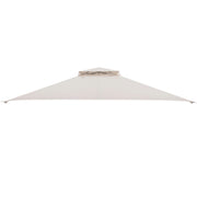 10 x 12 Feet Gazebo Replacement Top with Air Vent and Drainage Holes-Beige