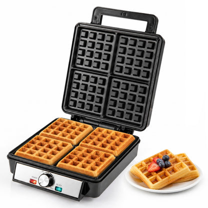 4-Slice Belgian Waffle Maker 1200W with Browning Control