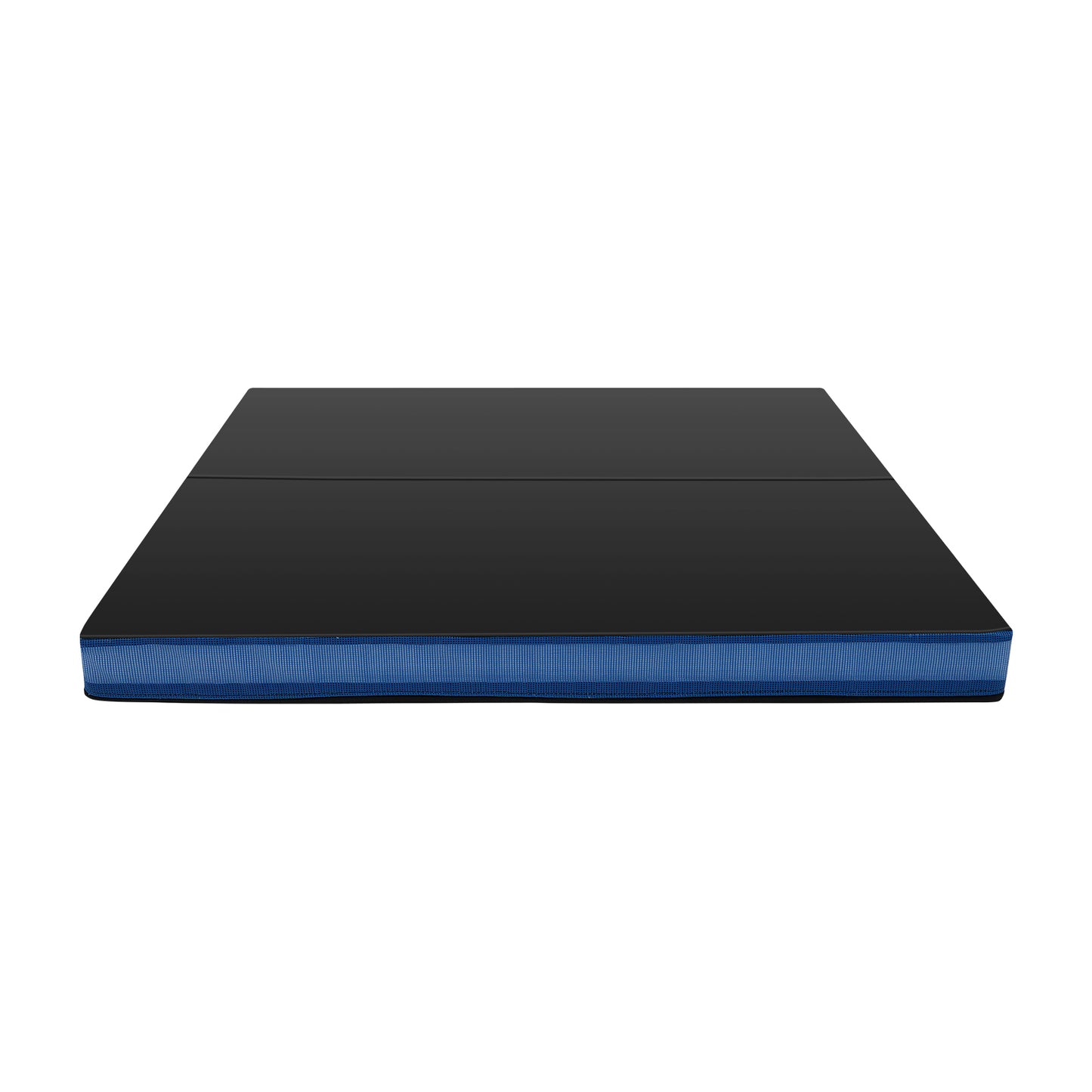 Bi-Fold Gymnastics Mat Thick Folding Exercise Mat with Carrying Handles-Black