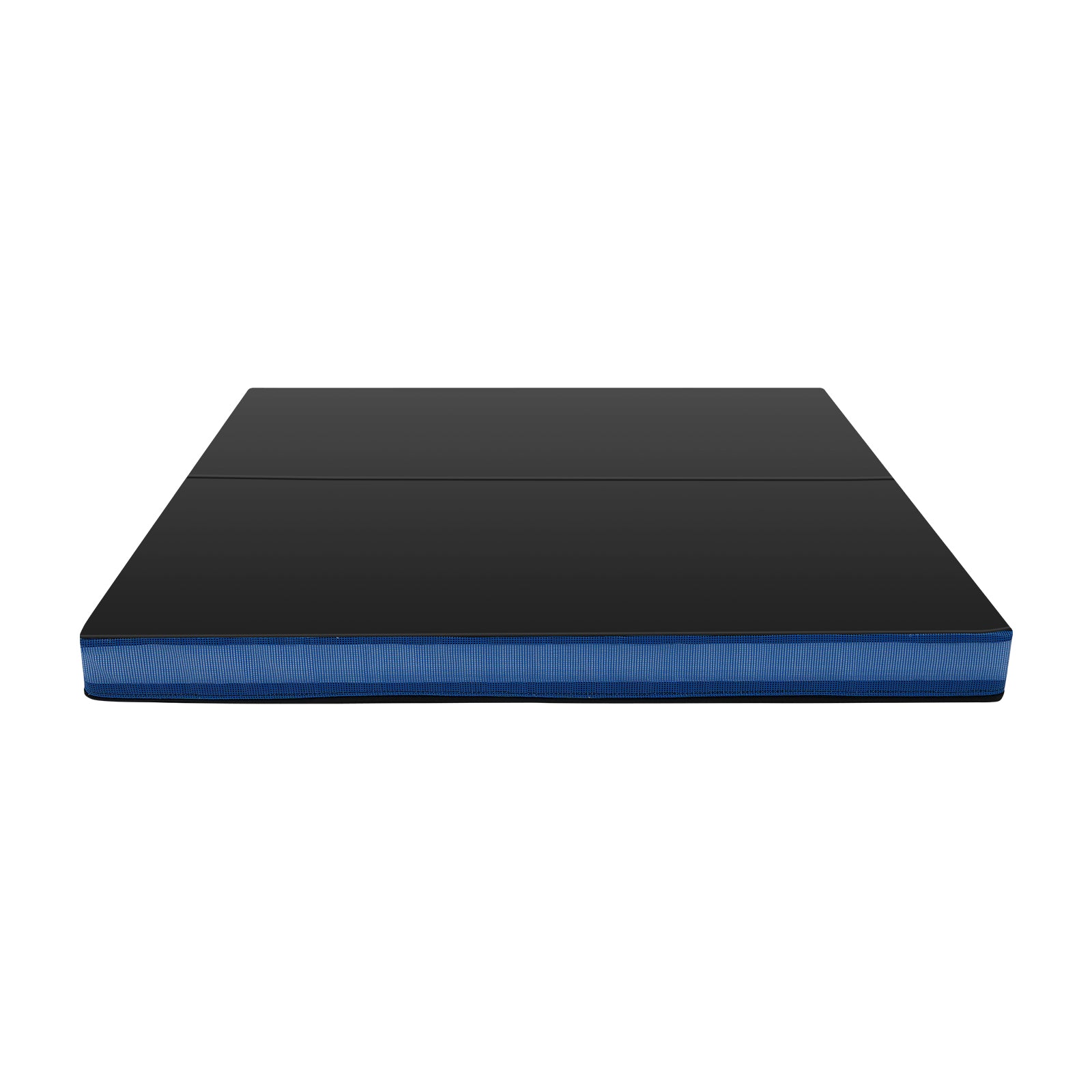 Bi-Fold Gymnastics Mat Thick Folding Exercise Mat with Carrying Handles-Black