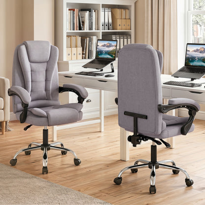 Executive Office Chair with Linkage Armrests & Reclining Back