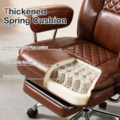 Big and Tall Executive Office Chair with Lumbar Support and Adjustable Seat