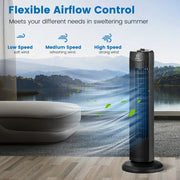 Fantask 35W 28 Inch Quiet Bladeless Oscillating Tower Fan