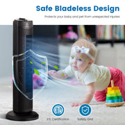 Fantask 35W 28 Inch Quiet Bladeless Oscillating Tower Fan