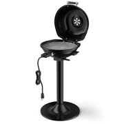 1600W Portable Electric BBQ Grill with Removable Non-Stick Rack-Black