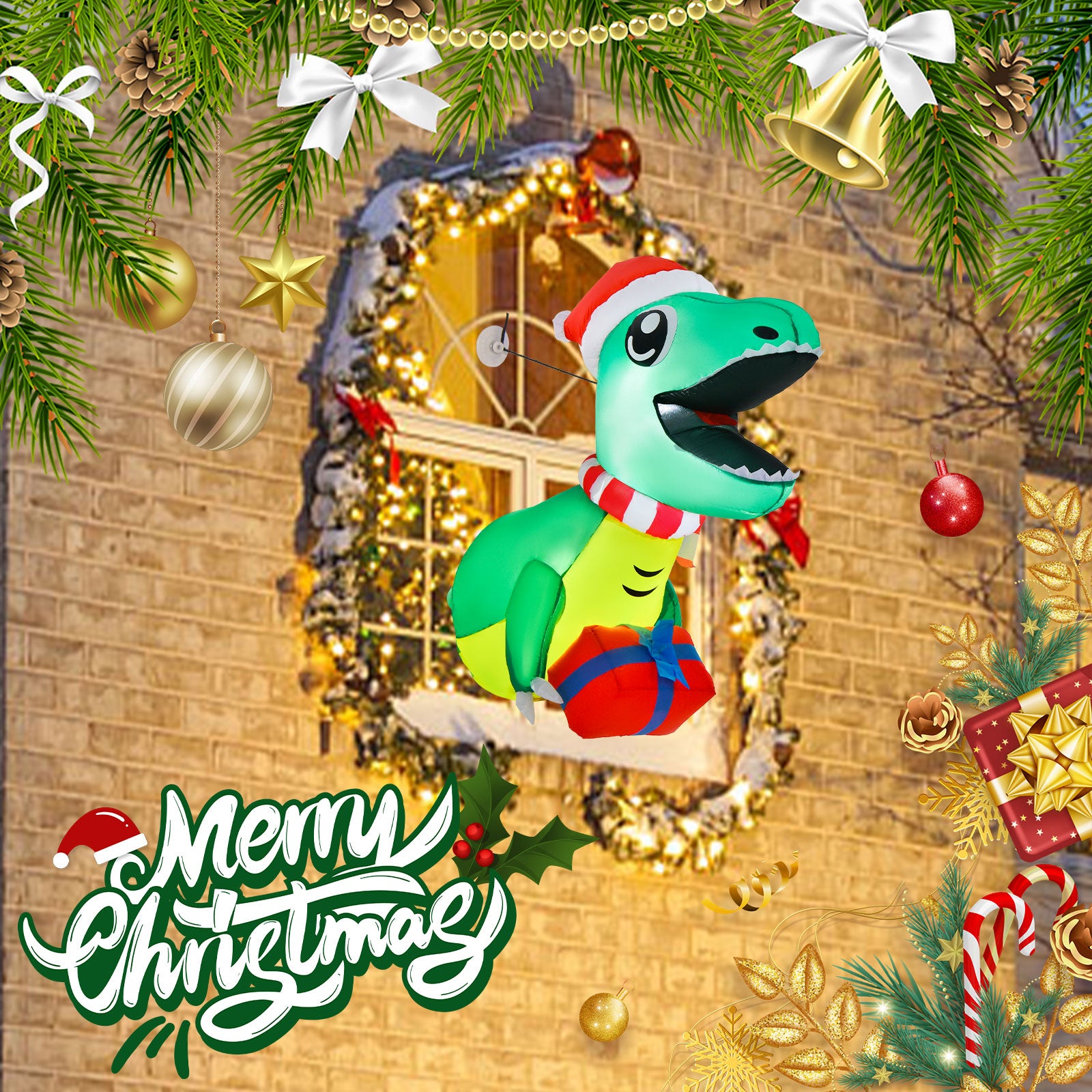 Blow Up Decorations with Built-in LED Lights for Indoor and Outdoor