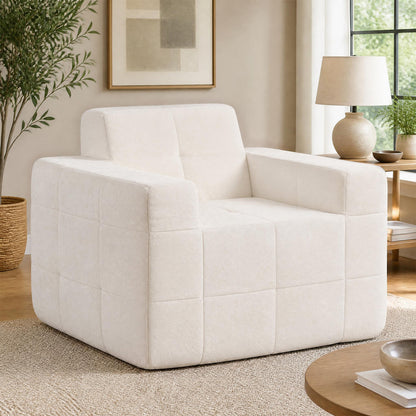 Cloud Sofa Chair with Terry Cloth Upholstery