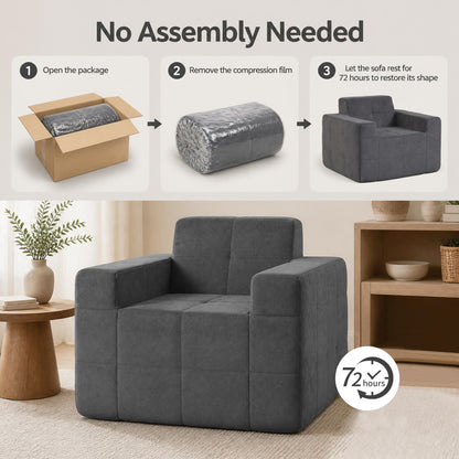 Cloud Sofa Chair with Terry Cloth Upholstery