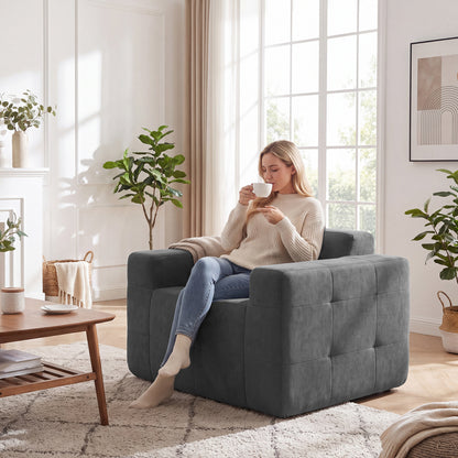 Cloud Sofa Chair with Terry Cloth Upholstery