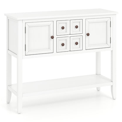 Buffet Sideboard Cabinet with 2 Doors and 2 Drawers-White