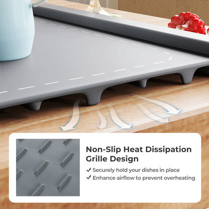 Food Warming Mat Rollable and Portable Electric Warming Tray with Fasting Heating-Gray