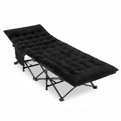 Camping Cot for Adults with Padded Mat and Carrying Bag