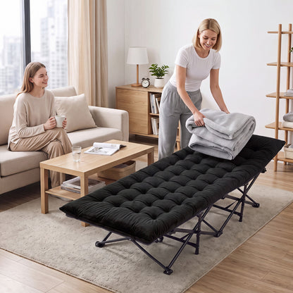 Camping Cot for Adults with Padded Mat and Carrying Bag