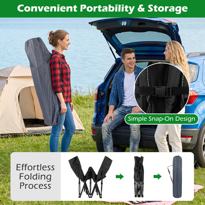 Camping Cot for Adults with Padded Mat and Carrying Bag