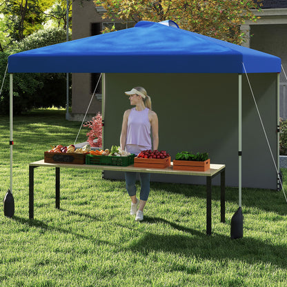 10 X 10 FT Pop up Canopy Tent with 1 Sidewall and Wheeled Bag