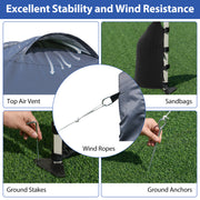 10 X 10 FT Pop up Canopy Tent with 1 Sidewall and Wheeled Bag-Gray