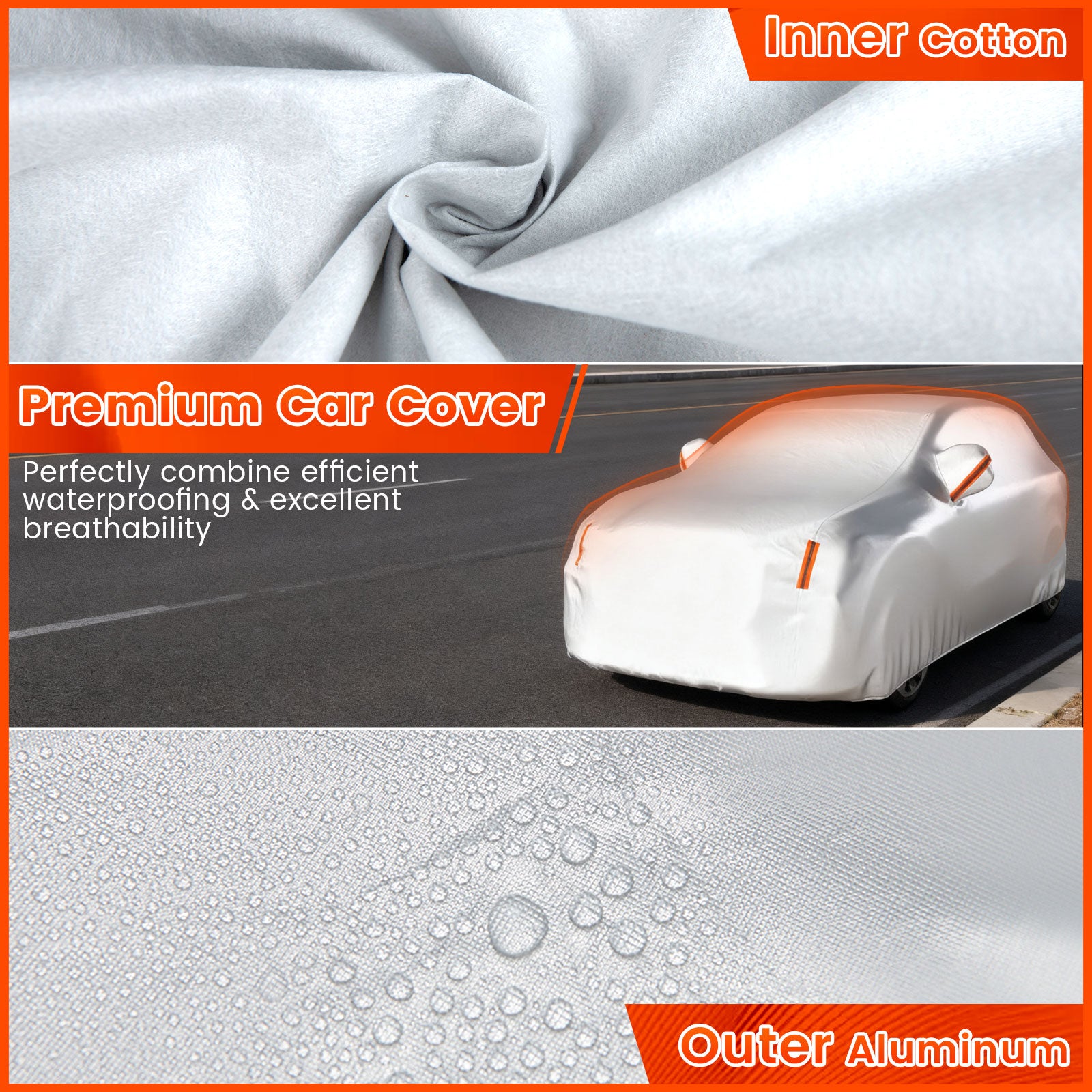 Car Cover for Automobiles 190 Inch Rain Sun UV Protection Universal Fit SUV Chevrolet Hyundai Kia Mazda