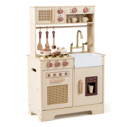 Chef Pretend Play Kitchen for Kids with Realistic Lights and Sounds